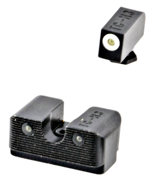 TruGlo TG231G2W Tritium Pro High Night Sight Set - White Outline, Fits Most Glock (Non-MOS)