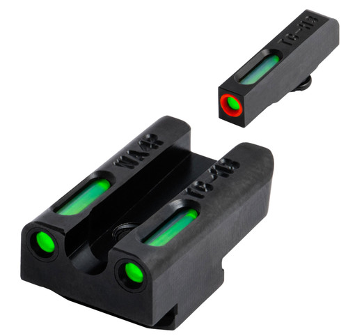 TruGlo TG13WA4PC TFX Pro Green Tritium & Fiber Optic Orange Outline Sight Set