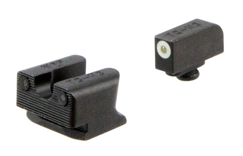 TruGlo TG231W2W Tritium Pro Black | Green Tritium White Outline Front Sight Green Tritium Rear Sight