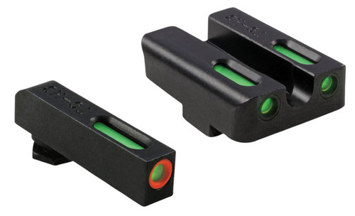 TruGlo TG13GL1PC TFX Pro Green Tritium Fiber Optic Front & Rear Sight Set for Glock 17/19/22/23