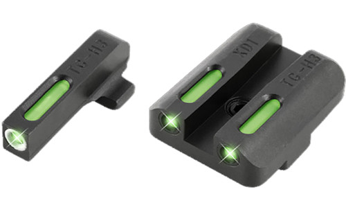 TruGlo TG13XD1A TFX Black | Green Tritium & Fiber Optic White Outline Front Sight Green Tritium & Fiber Optic Rear Sight