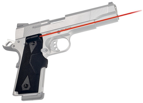 Crimson Trace 011200 LG-401 Lasergrips for 1911/1911A1 Full-Size - Red Laser, Black Polymer
