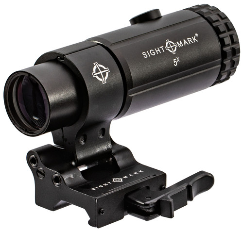 Sightmark SM19064 T-5 5x Magnifier with Flip-to-Side LQD Mount Matte Black