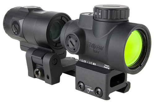 Trijicon MRO SD Patrol Black 1x25mm 2 MOA Red Dot Sight with Full Co-Witness Mount