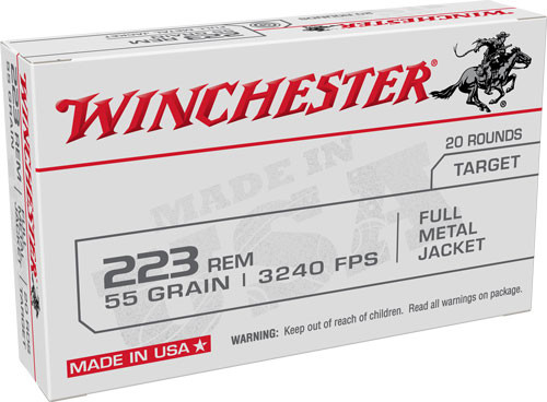 Winchester W223K USA Full Metal Jacket FMJ 55 Grain .223 Remington
