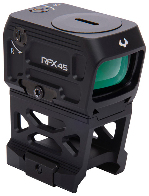 Viridian RFX45 Black Anodized 1x 24x15.5mm 5 MOA Green Dot Sight ACRO/Picatinny High 1/3 Cowitness