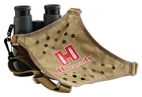 Hornady 99121 Tan Binocular Harness with Elastic Straps and Red Logo