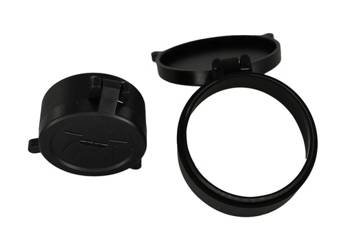 Huskemaw 20SFC530T Tactical Flip-Up Lens Caps Black Rubber 56mm Objective for 5-30x56mm Tactical Hunter