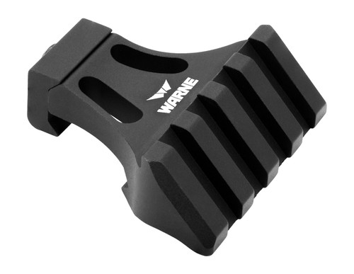 Warne A645TW 45-Degree Offset Picatinny Rail Side Mount Adapter Matte Black Aluminum