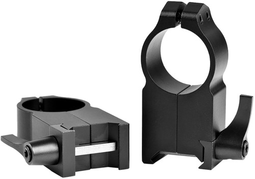 Warne 204LM Maxima Matte Black 1" Ultra High Quick Detach Vertical Scope Rings 0 MOA