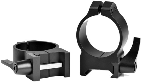 Warne 214LM Maxima Matte Black 30mm Medium Quick Detach Vertical Scope Rings 0 MOA