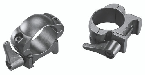 Weaver Lever Lok Quick Detach Scope Rings Matte Black 1" Medium