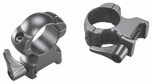 Weaver Lever Lok Quick Detach Scope Rings Matte Black 1" Extra High