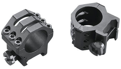 Weaver Six-Hole Skeleton Scope Rings Matte Black 1" Medium