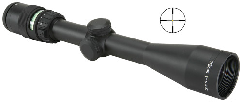 Trijicon 200002 AccuPoint Black Hardcoat Anodized 3-9x 40mm 1" Tube Illuminated Duplex Crosshair w/Green Dot Reticle