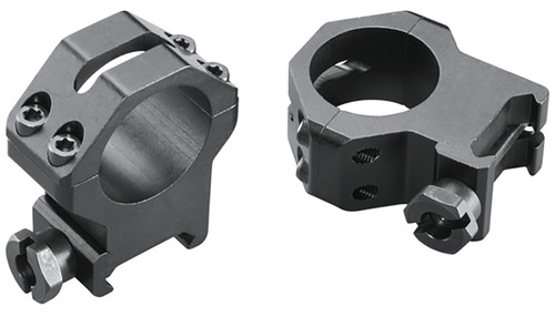 Weaver 48362 Four-Hole Skeleton Scope Rings Matte Black 1 Inch Extra High