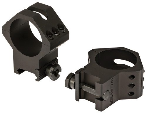 Weaver 99684 Six-Hole Picatinny Scope Rings Matte Black 34mm High