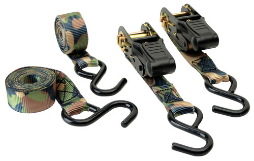 HME RS4PK Camouflage Ratchet Tie Down Straps 1" x 8' 4 Pack