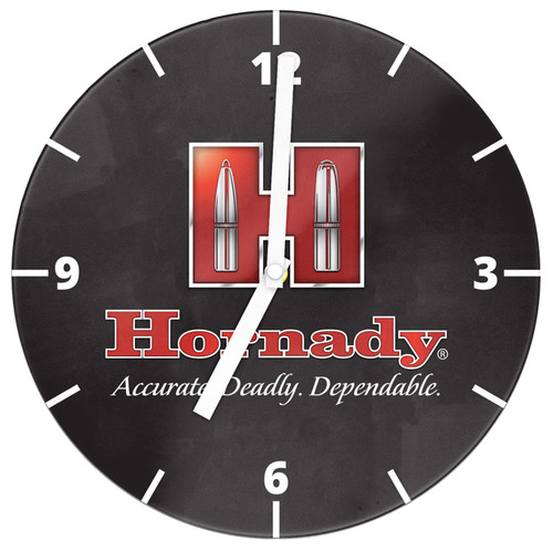 Hornady 99146 H Logo Wall Clock Black and Red 18.70"