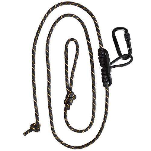 Muddy MUDMSA070 Safety Harness Lineman's Rope Black Nylon with Carabiner