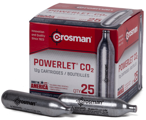 Crosman 2311 Powerlet CO2 Cartridges 12 Gram 25 Pack