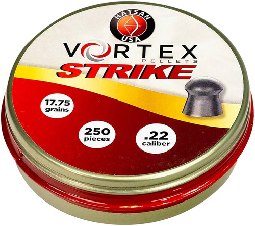 Hatsan Vortex Strike .22 Cal Lead Domed Airgun Pellets 250 Count