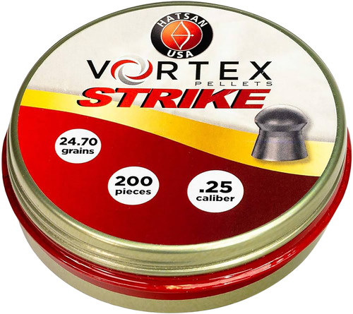 Hatsan Vortex Strike .25 Cal Lead Domed Airgun Pellets 200 Count