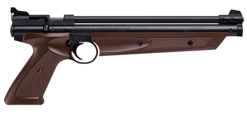 Crosman P1377BR American Classic Pump Air Pistol .177 Cal Single-Shot Brown Polymer Grips