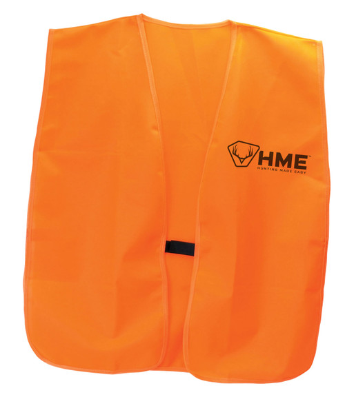 HME HMEVESTOR Safety Vest Big Boy Size Blaze Orange 100% Polyester Hook & Loop Closure