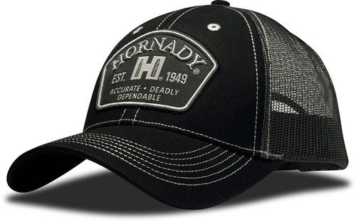 Hornady Gear 32790 Trucker Cap Black with Hornady Patch