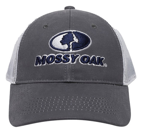 Outdoor Cap MOFS46B Mossy Oak Charcoal/White Heavy Structured Adjustable Snapback Cap OSFA
