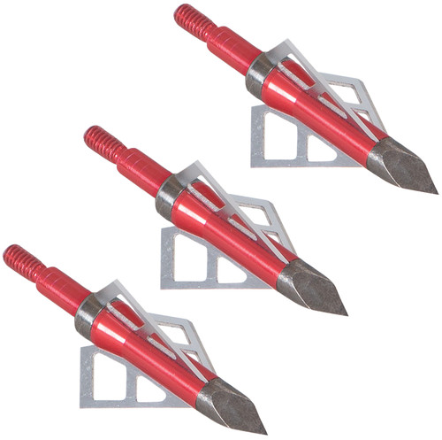 Allen 14696 Photon 3-Blade Broadhead Stainless Steel Blades Red 3 Pack