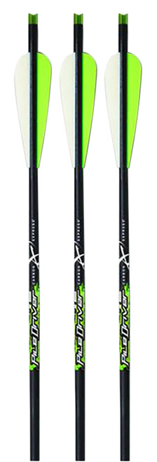 Carbon Express 52148 PileDriver Crossbolt Green 20 Inch Carbon Fiber w/Lighted Nocks 3 Pack