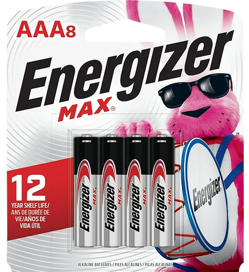 Energizer E92MP8 MAX AAA Alkaline Batteries 1.5V 8-Pack