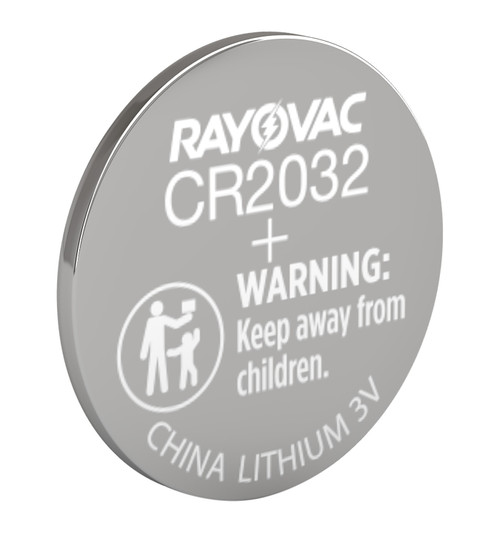 Rayovac CR2032 Lithium Coin Cell Battery 3V 225mAh Single