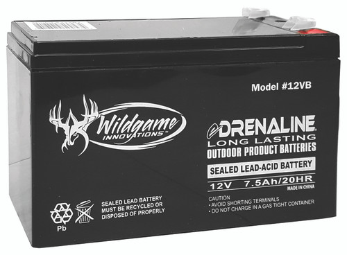 Wildgame Innovations WGIWGIBT0011 Edrenaline Rechargeable Tab Style Battery Black 12.0V