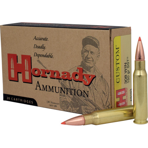 Hornady 8093 Custom Super Shock Tip SST 150 Grain .308 Win / 7.62x51mm