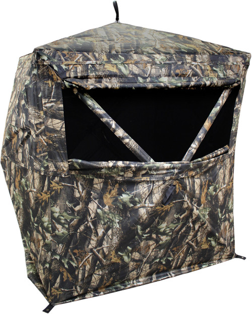 HME 2-Person Pop-Up Ground Blind Camo Water Resistant 150D Shell