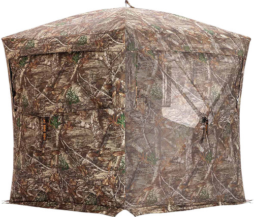 Rhino Blinds RBO521 Rhino 180 Pro FD 5-Hub Ground Blind Mossy Oak Break-Up Country 300D