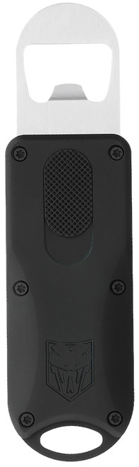 CobraTec CTOTFBOBLK OTF-Style Bottle Opener Black Anodized Aluminum with Pocket Clip