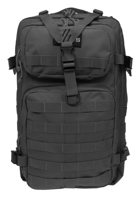 GPS Bags T1712BPB Tactical Laptop Backpack Black 600D Polyester Holds 2 Pistols