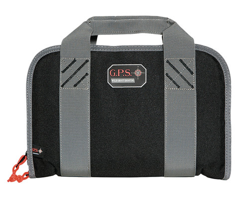 GPS Bags 1308PC Double Pistol Case Black Nylon with Visual ID Storage System