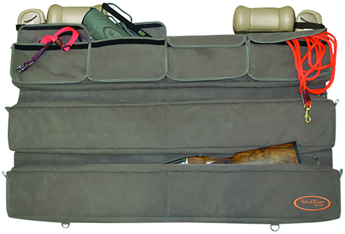 Mud River 18500 Truck Seat Organizer Brown Nylon/Poly Pique with Gun Cases