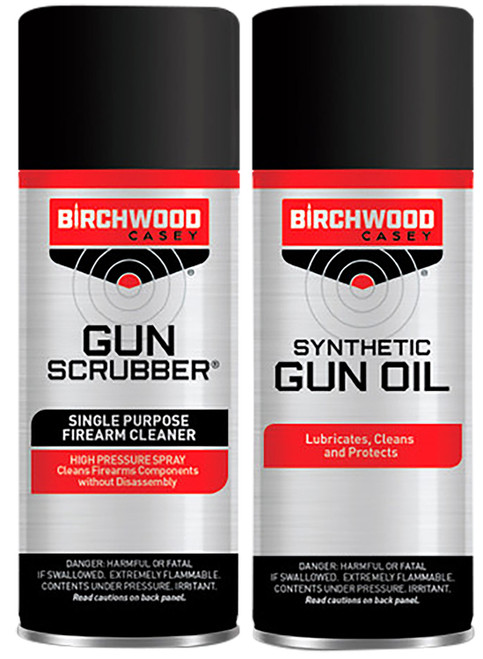Birchwood Casey 33329 Gun Scrubber & Synthetic Gun Oil Combo 1.25 oz. Aerosol 2 Pack