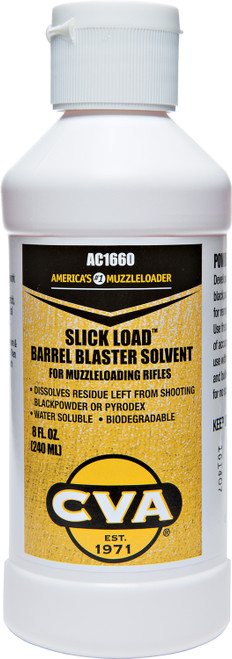 CVA AC1660 Slick Load Barrel Blaster 8 oz Squeeze Bottle Black Powder Lube and Cleaner