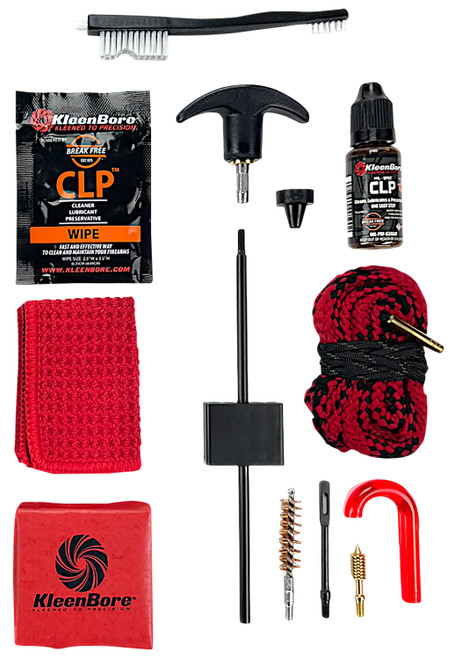 KleenBore KDS9 Dual Kleen Rod & Pull-Through Rope Cleaner .38/.357/9mm Handgun Kit