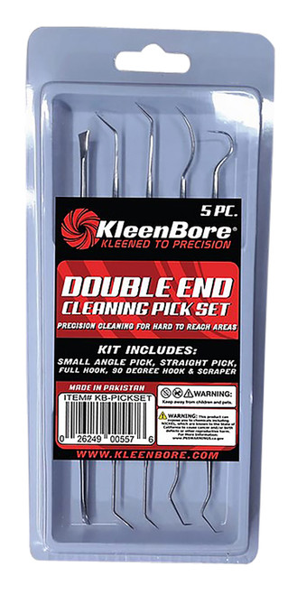 KleenBore KB-PICKSET Stainless Steel Double Ended Gun Pick Set 5 Piece