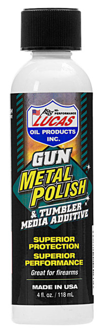 Lucas Oil 10878 Gun Metal Polish and Tumbler Additive 4 oz Bottle