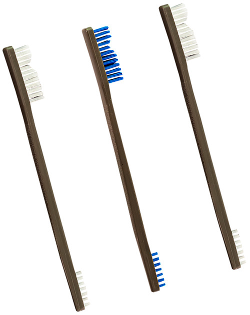 Otis FG316NB3 All Purpose Cleaning Brushes Nylon Bristles Double-Ended 3 Pack