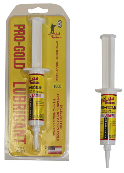 Pro-Shot PGLSYR Pro-Gold Firearm Lubricant Grease 10 cc Needle Oiler